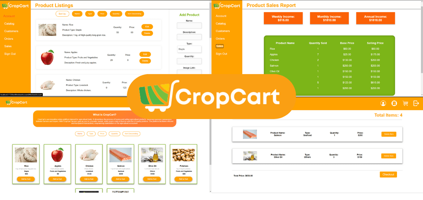 CropCart: E-Commerce Platform