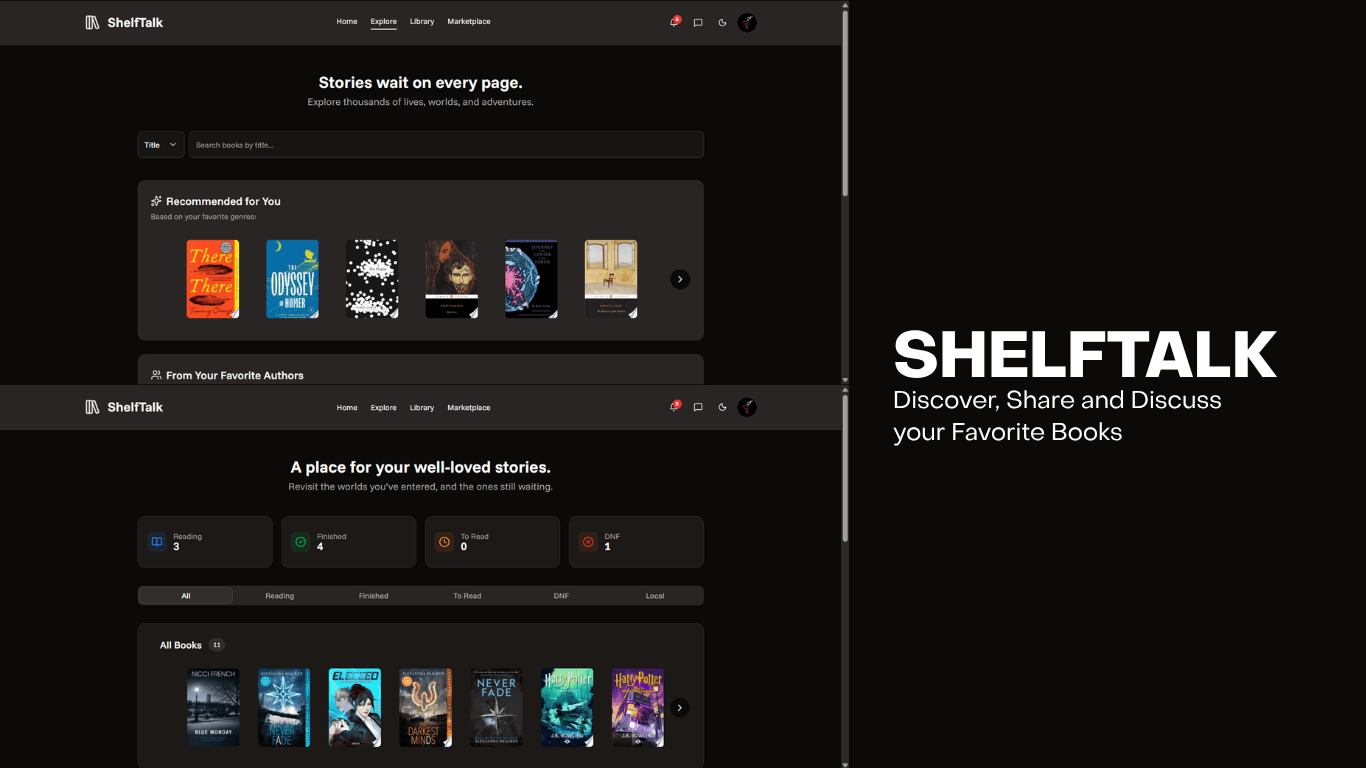 ShelfTalk: A Web-Based Platform for Social Reading and Peer-to-Peer Book Trading (2 of 2)